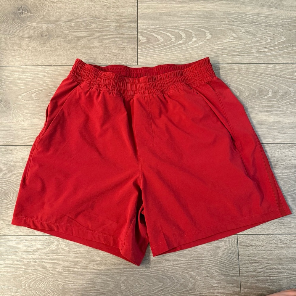 lululemon athletica Men’s Red Athletic Shorts
